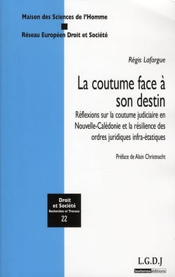 DROIT & SOCIETE Tome 22 : la coutume face à son destin - réflexions sur la coutume judiciaire en Nouvelle-Calédonie et la résilience des ordres juridiques infra-étatiques
