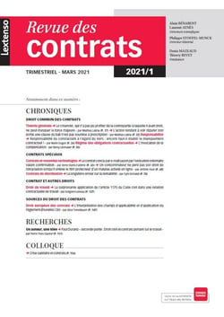 Revue des contrats n.2021/1