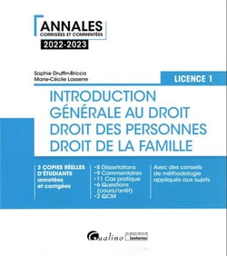 Introduction générale au droit et droit des personnes et de la famille - L1 (6e édition)