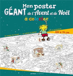 Mon poster géant de l'avent et de Noël à colorier