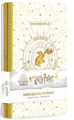Harry Potter constellations : pack de 3 cahiers Poufsouffle