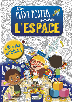 Mon maxi poster à colorier - l'espace