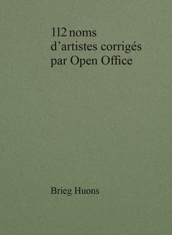 112 noms d'artistes corrigés par Open Office