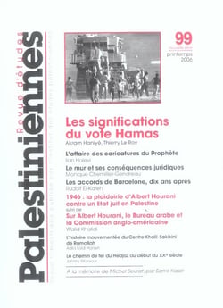 REVUE D'ETUDES PALESTINIENNES n.99 : les significations du vote Hamas