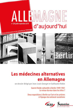 Allemagne d'aujourd'hui n.229 : juillet-septembre 2019 - les médecines alternatives en Allemagne
