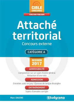 Attaché territorial - concours extrerne - catégorie A (session 2017)