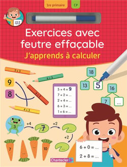 Exercices avec feutre effaçable : j'apprends à calculer