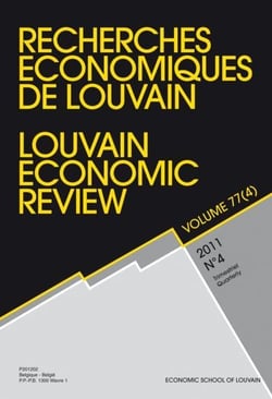 Revue recherches économiques de Louvain n.77/4