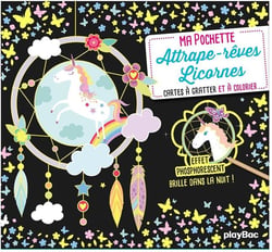 Ma pochette Attrape-rêves Licorne - Cartes à gratter et à colorier