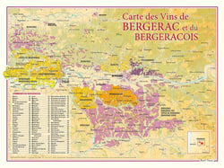 Carte des vins de Bergerac et du Bergeracois