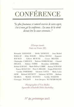CONFERENCE n.40 : l'Europe inouïe - notes sur Venise