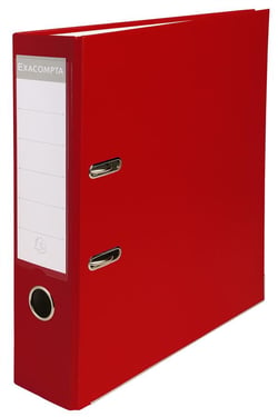 Classeur à levier polypropylène dos 80mm rouge