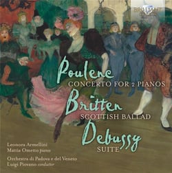 Poulenc, Britten, Debussy : oeuvres pour 2 pianos et orchestre