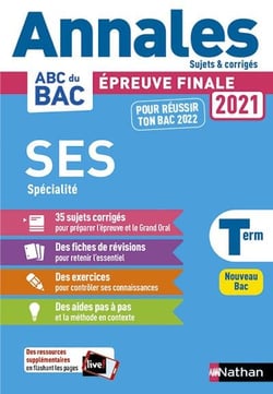 Annales ABC du bac - sujets & corrigés Tome 26 : sciences économiques et sociales : terminale spécialité (édition 2021)