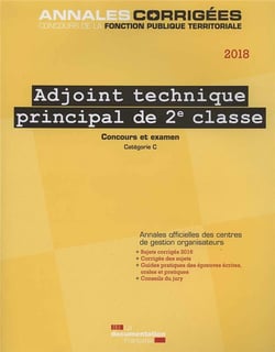 Adjoint technique principal 2e classe 2018 - concours externe, interne, 3e concours