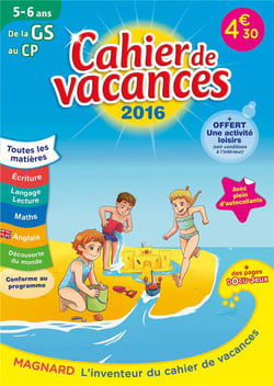 Cahier de vacances - De la GS au CP