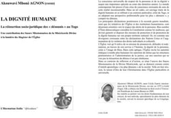 La dignité humaine - la réinsertion socio-juridique des "démunis" au togo - une contribution des soeurs missionnaires de la misécorde divine à la lumière du magister de l'église