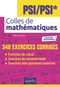 Colles de mathématiques : PSI/PSI* - programme 2022