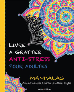 Livre à gratter anti-stress pour adultes : Mandalas