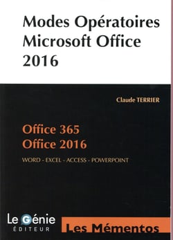 Modes opératoires microsoft office 2016 et office 365 (2e édition)