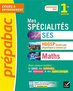 Prépabac cours & entraînement : mes spécialités SES, HGGSP, maths - 1re