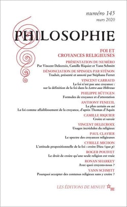 Revue Philosophie n.145 : Foi et croyances religieuses