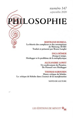 Revue Philosophie n.147 : Septembre 2020