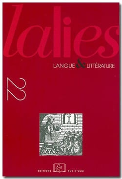 REVUE LALIES n.22 (édition 2003)