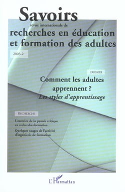 Savoirs n.2 : comment les adultes apprennent ? les styles d'apprentissage