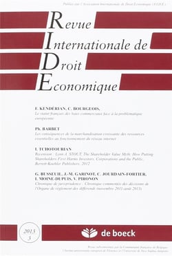 Revue internationale de droit économique n.2013/3