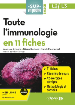 Sup en poche : Toute l'immunologie en 11 fiches : Licences 2 et 3