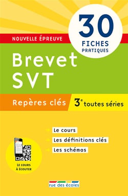 Repères clés - brevet svt - 3ème toutes séries - 30 fiches pratiques