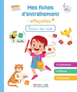 Mes fiches d'entraînement effaçables : écrire des mots : GS-CP