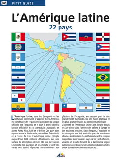 L'Amérique latine - 22 pays