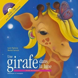Une girafe dans la lune