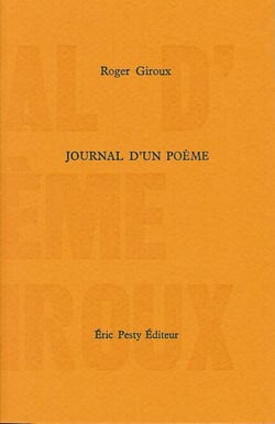 Journal d'un poème