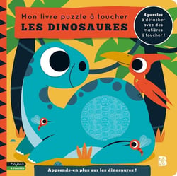 Mon livre puzzle à toucher : Les dinosaures