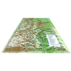 Carte en relief du parc du Pilat - monts du Lyonnais