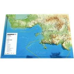 Carte en relief de Marseille