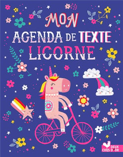 Mon agenda de texte Licornes