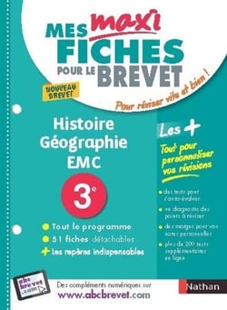 MES MAXI FICHES ABC DU BREVET : histoire, géographie, enseignement moral et civique - 3e (édition 2017)