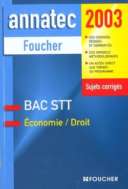 Annatec - economie droit - bac stt - edition 2003
