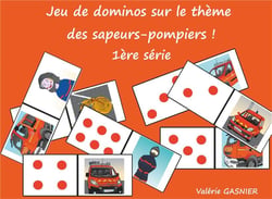 Jeux de sociéte à découper t.4 - jeu de dominos sur le thème des sapeurs-pompiers - 1ère série