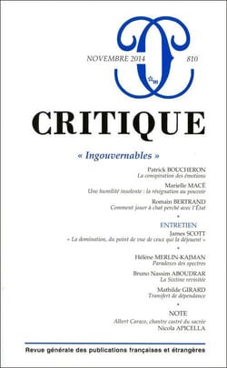 Revue Critique n.810 : ingouvernable