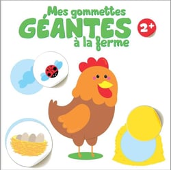 Mes gommettes géantes à la ferme : 2+ (coq)