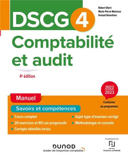 DSCG 4 : comptabilité et audit - manuel (édition 2022/2023)
