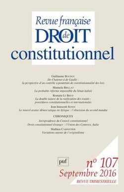 Revue française de droit constitutionnel n.107