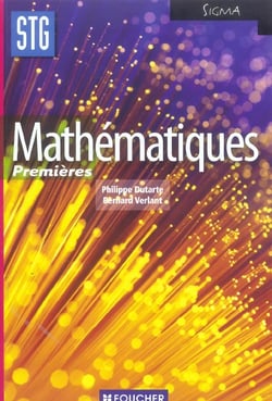 Sigma - mathématiques - 1ères stg - ouvrage