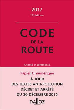 CODE DE LA ROUTE 2017