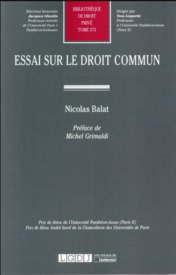 ESSAI SUR LE DROIT COMMUN